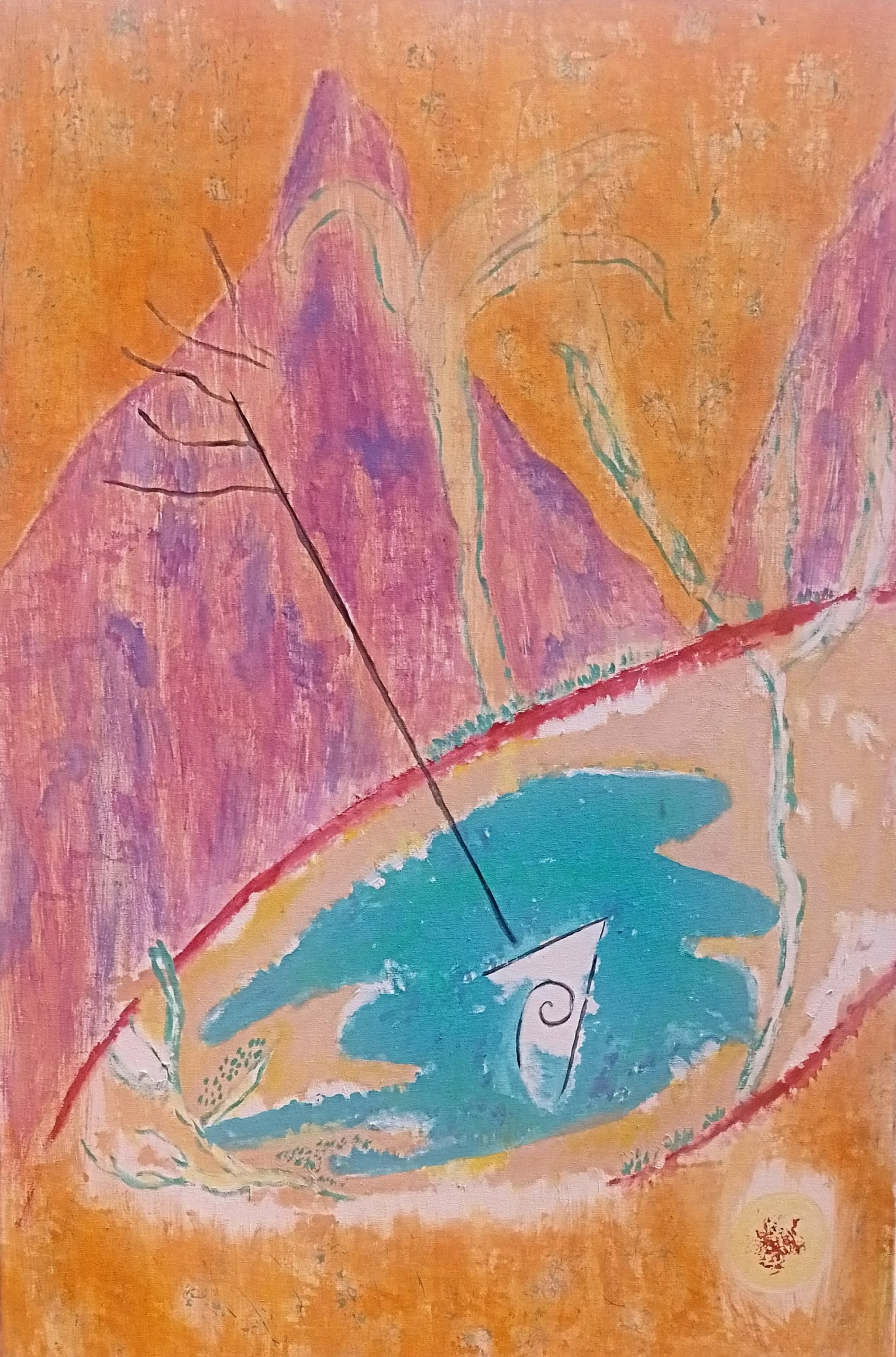 Ir hacia una estrella, solo eso. 90 x 60 cm. 2023